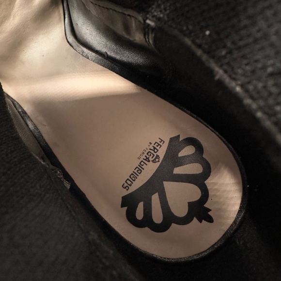 Fergalicious Stretch-Knit Sock Ankle Boots Stiletto Heel Open Toe sz 8.5 Bootie - Picture 9 of 11